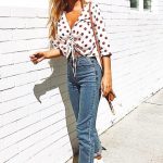 polka-dot-shirt-denim-jean-outfit