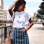 striped-denim-skirt-white-tshirt-