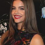 barbara-palvin-red-lipstick-glowing-eye-makeup-min