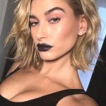 hailey-baldwin-black-lipstick-look