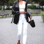 black-leather-jacket-white-pant-outfit-street-style-newyork-fashion-week-spring-2019-min