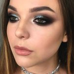 glittery-black-smokey-eye-makeup