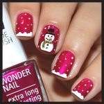 christmas-nail-art-ideas-red-snowman-white-dotted-nails-min