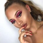 cranberry-glittery-eye-makeup-night-out-makeup-look-ideas-min