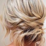 hairstyles-for-medium-length-hair-blonde-messy-bun-min