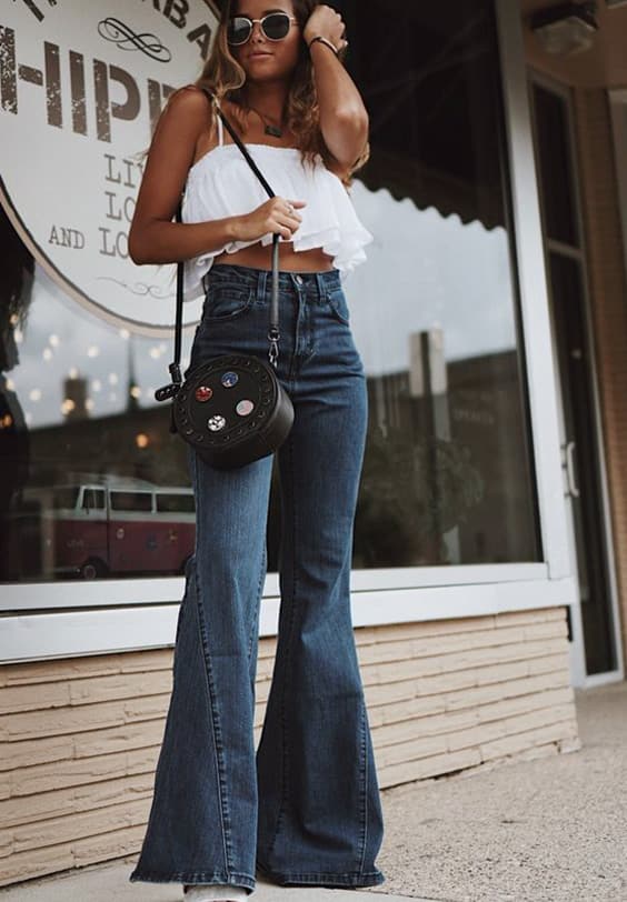 flare-jeans-outfit-spring-outfits-min | Ecemella