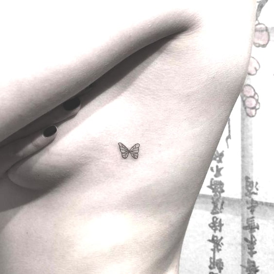 Side Boob Butterfly Tattoo Min Ecemella