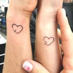 ouline-heart-with-initial-tattoos