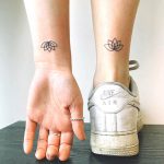 small-best-friend-lotus-tattoos