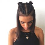 braided-double-buns-hairstyle-for-short-hair