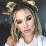 short-hair-double-buns-look-khloe-kardashian