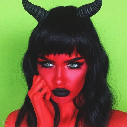 pretty-devil-makeup-for-halloween | Ecemella